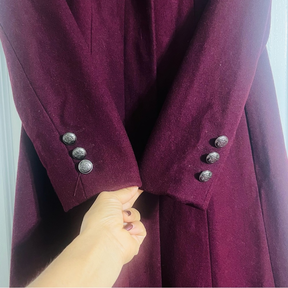Nwot Gallery Deep Burgundy Red-Rich, Classic And Versatile Outerwear. View 3